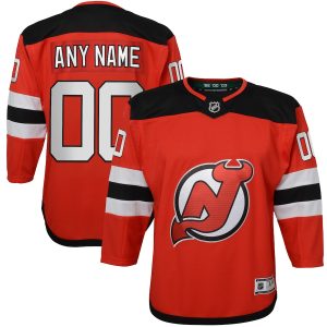 Youth New Jersey Devils Red Home Premier Custom Jersey