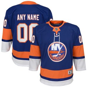 Youth New York Islanders Blue Home Premier Custom Jersey