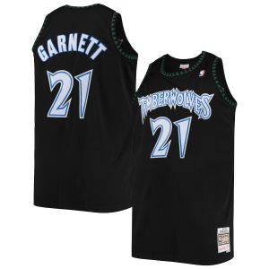 Men’s Minnesota Timberwolves Kevin Garnett Mitchell & Ness Black 1997/98 Big & Tall Hardwood Classics Swingman Jersey