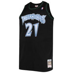 Men’s Minnesota Timberwolves Kevin Garnett Mitchell & Ness Black 1997/98 Big & Tall Hardwood Classics Swingman Jersey