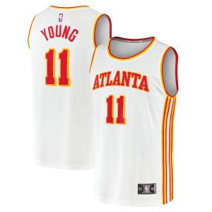 Men’s Atlanta Hawks Trae Young Fanatics Branded White Fast Break Player Jersey – Association Edition