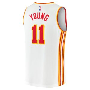 Men’s Atlanta Hawks Trae Young Fanatics Branded White Fast Break Player Jersey – Association Edition