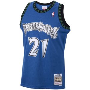 Men’s Minnesota Timberwolves Kevin Garnett Mitchell & Ness Blue 2001/02 Hardwood Classics Swingman Jersey