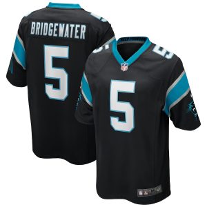 Men’s Carolina Panthers Teddy Bridgewater Nike Black Game Player Jersey