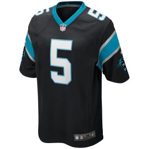 Men’s Carolina Panthers Teddy Bridgewater Nike Black Game Player Jersey