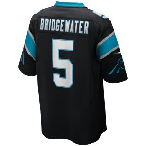 Men’s Carolina Panthers Teddy Bridgewater Nike Black Game Player Jersey