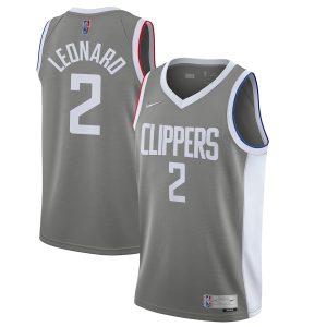 Men’s LA Clippers Kawhi Leonard Nike Gray 2020/21 Swingman Player Jersey – Earned Edition