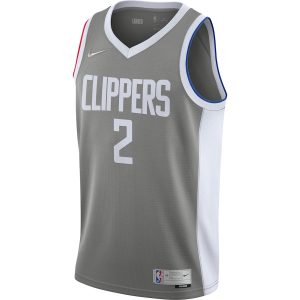 Men’s LA Clippers Kawhi Leonard Nike Gray 2020/21 Swingman Player Jersey – Earned Edition