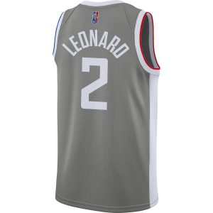 Men’s LA Clippers Kawhi Leonard Nike Gray 2020/21 Swingman Player Jersey – Earned Edition