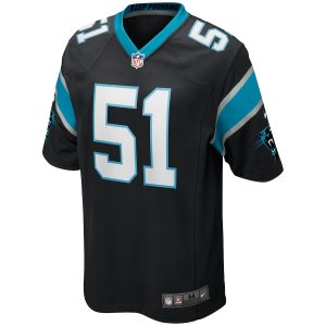 Men’s Carolina Panthers Sam Mills Nike Black Game Retired Player Jersey