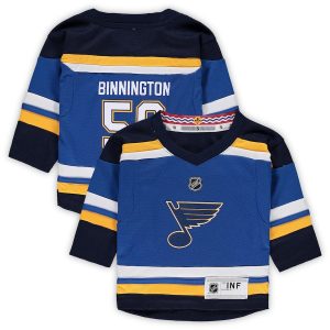 Infant St. Louis Blues Jordan Binnington Blue Home Replica Player Jersey