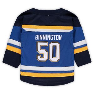 Infant St. Louis Blues Jordan Binnington Blue Home Replica Player Jersey