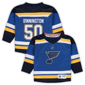 Toddler St. Louis Blues Jordan Binnington Blue Home Replica Player Jersey