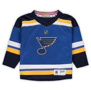 Toddler St. Louis Blues Jordan Binnington Blue Home Replica Player Jersey