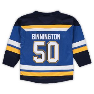 Toddler St. Louis Blues Jordan Binnington Blue Home Replica Player Jersey