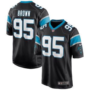 Men’s Carolina Panthers Derrick Brown Nike Black Player Game Jersey