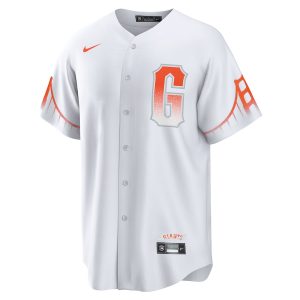 Men’s San Francisco Giants Mike Yastrzemski Nike White City Connect Replica Player Jersey