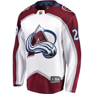 Men’s Colorado Avalanche Nathan MacKinnon Fanatics Branded White Away Premier Breakaway Player Jersey