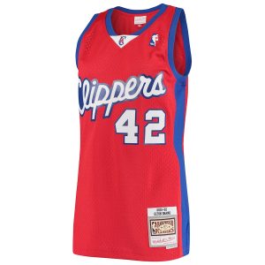 Men’s LA Clippers Elton Brand Mitchell & Ness Red Hardwood Classics Swingman Jersey