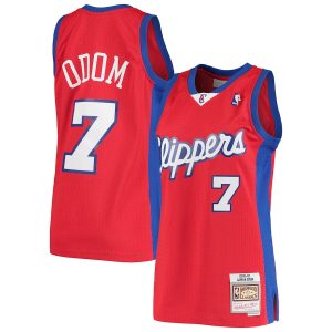 Men’s LA Clippers Lamar Odom Mitchell & Ness Red 2000/01 Hardwood Classics Swingman Jersey