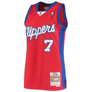 Men’s LA Clippers Lamar Odom Mitchell & Ness Red 2000/01 Hardwood Classics Swingman Jersey