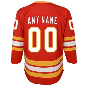 Youth Calgary Flames Red Home Custom Premier Jersey