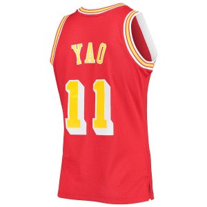 Men’s Houston Rockets Yao Ming Mitchell & Ness Red 2004/05 Hardwood Classics Swingman Jersey