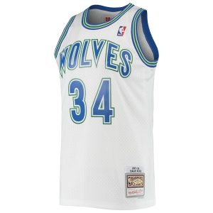 Men’s Minnesota Timberwolves Isaiah Rider Mitchell & Ness White 1995/96 Hardwood Classics Swingman Jersey