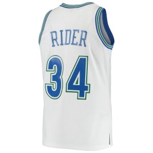 Men’s Minnesota Timberwolves Isaiah Rider Mitchell & Ness White 1995/96 Hardwood Classics Swingman Jersey