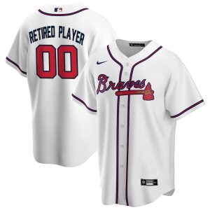 Men’s Atlanta Braves Nike White Home Pick-A-Player Retired Roster Replica Jersey