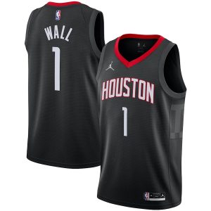 Men’s Houston Rockets John Wall Jordan Brand Black 2020/21 Swingman Jersey – Statement Edition