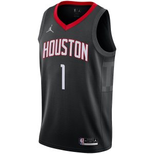 Men’s Houston Rockets John Wall Jordan Brand Black 2020/21 Swingman Jersey – Statement Edition