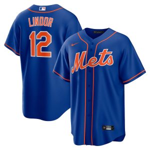 Men’s New York Mets Francisco Lindor Nike Royal Alternate Replica Player Jersey