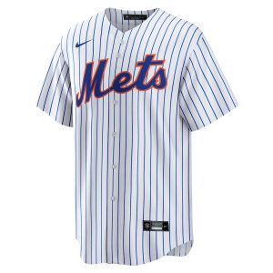 Men’s New York Mets Francisco Lindor Nike White Home Replica Player Jersey