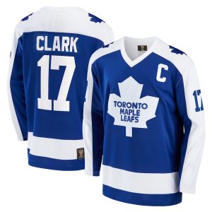 Men’s Toronto Maple Leafs Wendel Clark Fanatics Branded Blue Breakaway Retired Player Jersey