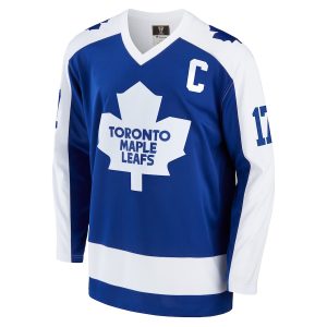 Men’s Toronto Maple Leafs Wendel Clark Fanatics Branded Blue Breakaway Retired Player Jersey