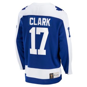 Men’s Toronto Maple Leafs Wendel Clark Fanatics Branded Blue Breakaway Retired Player Jersey