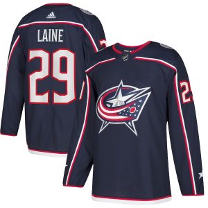 Men’s Columbus Blue Jackets Patrik Laine adidas Navy Home Authentic Player Jersey