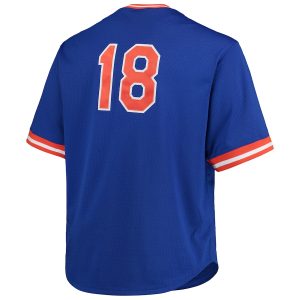 Men’s New York Mets Darryl Strawberry Mitchell & Ness Royal Big & Tall Cooperstown Collection Mesh Batting Practice Jersey