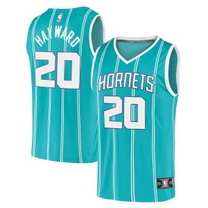 Men’s Charlotte Hornets Gordon Hayward Fanatics Branded Teal Fast Break Replica Jersey – Icon Edition