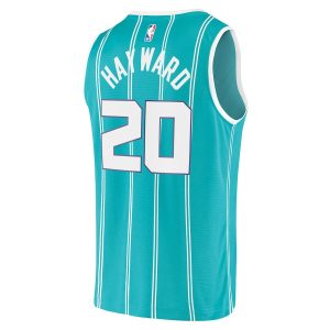 Men’s Charlotte Hornets Gordon Hayward Fanatics Branded Teal Fast Break Replica Jersey – Icon Edition