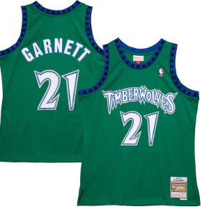 Men’s Minnesota Timberwolves Kevin Garnett Mitchell & Ness Green 1997/98 Hardwood Classics Reload 2.0 Swingman Jersey