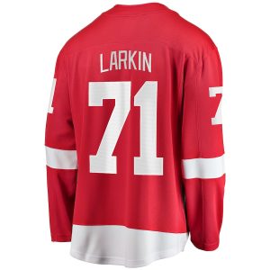 Men’s Detroit Red Wings Dylan Larkin Fanatics Branded Red Home Captain Premier Breakaway Player Jersey