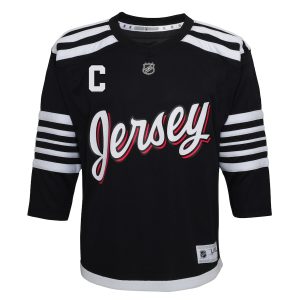 Toddler New Jersey Devils Nico Hischier Black 2021/22 Alternate Replica Player Jersey