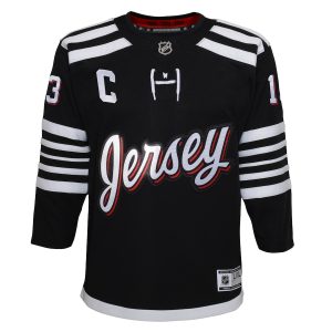 Youth New Jersey Devils Nico Hischier Black 2021/22 Alternate Premier Player Jersey