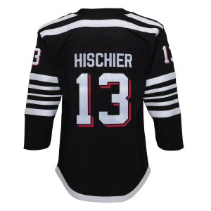 Youth New Jersey Devils Nico Hischier Black 2021/22 Alternate Premier Player Jersey