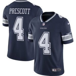 Men’s Dallas Cowboys Dak Prescott Nike Navy Vapor Limited Player Jersey