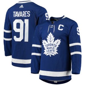 Men’s Toronto Maple Leafs John Tavares adidas Blue Home Primegreen Authentic Player Jersey