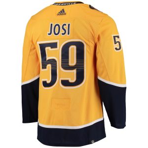 Men’s Nashville Predators Roman Josi adidas Gold Home Primegreen Authentic Player Jersey