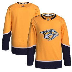 Men’s Nashville Predators adidas Gold Home Primegreen Authentic Jersey